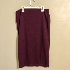 Old Navy Maroon Midi Pencil Skirt